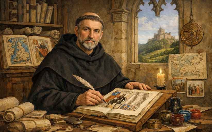 Le directeur de publication derrière son bureau